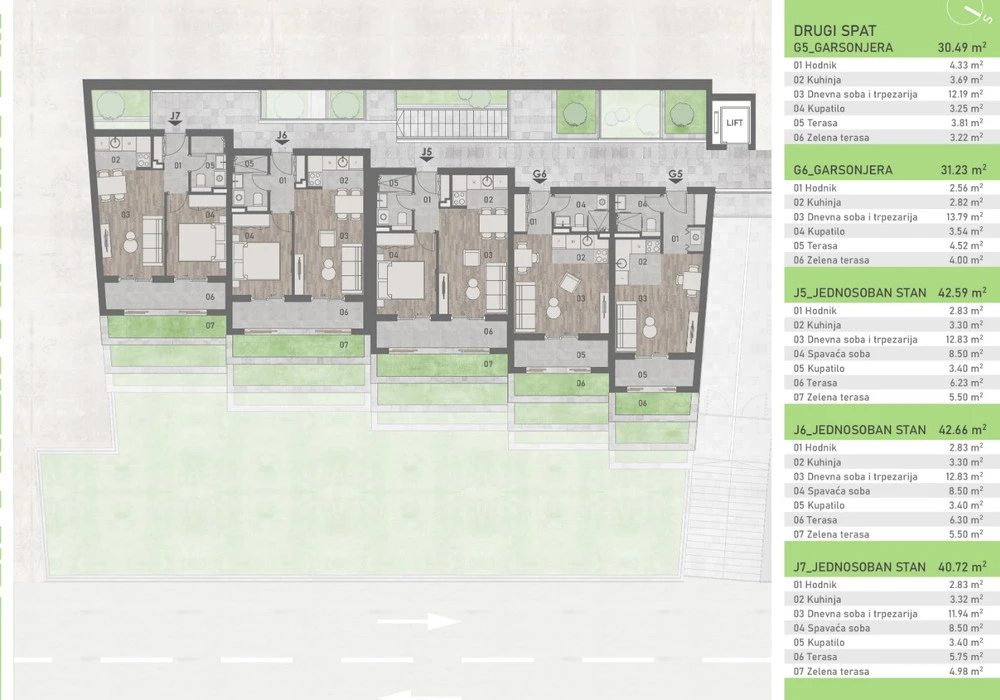 Apartments for sale 30 m². Herceg Novi. 