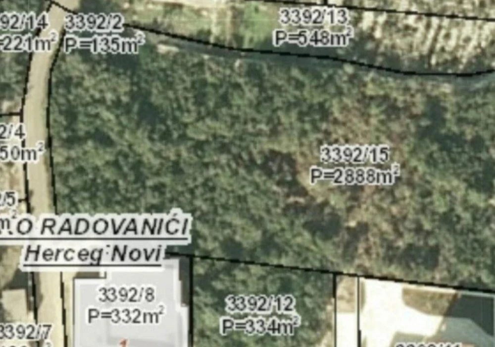 Land for sale for residential construction. Lustica. 