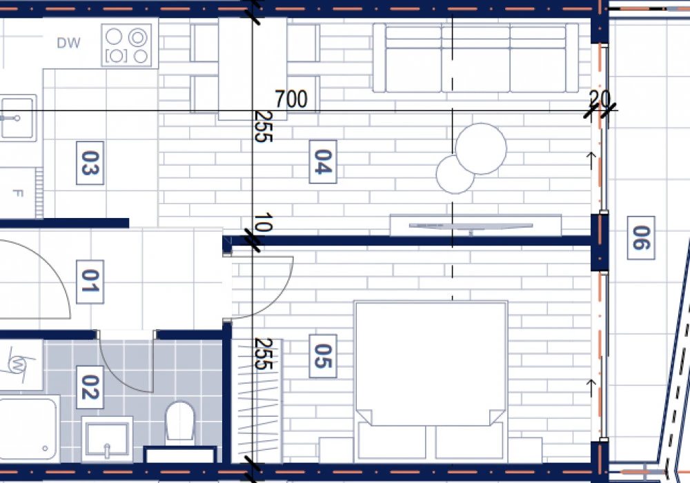 Apartments for sale 40 m². Rafailovici. 