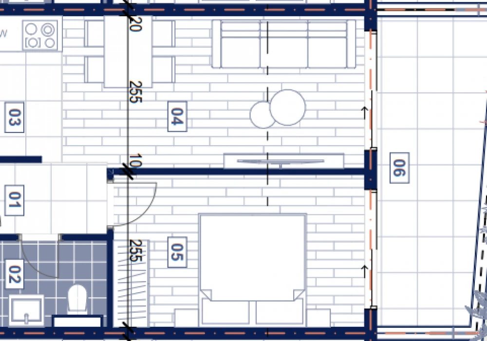 Stan na prodaju 45 m². Rafailovici. 