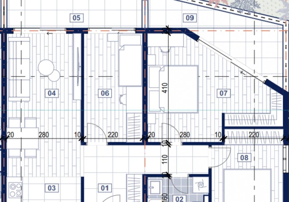 Stan na prodaju 3 собе, 83 m². Rafailovici. 