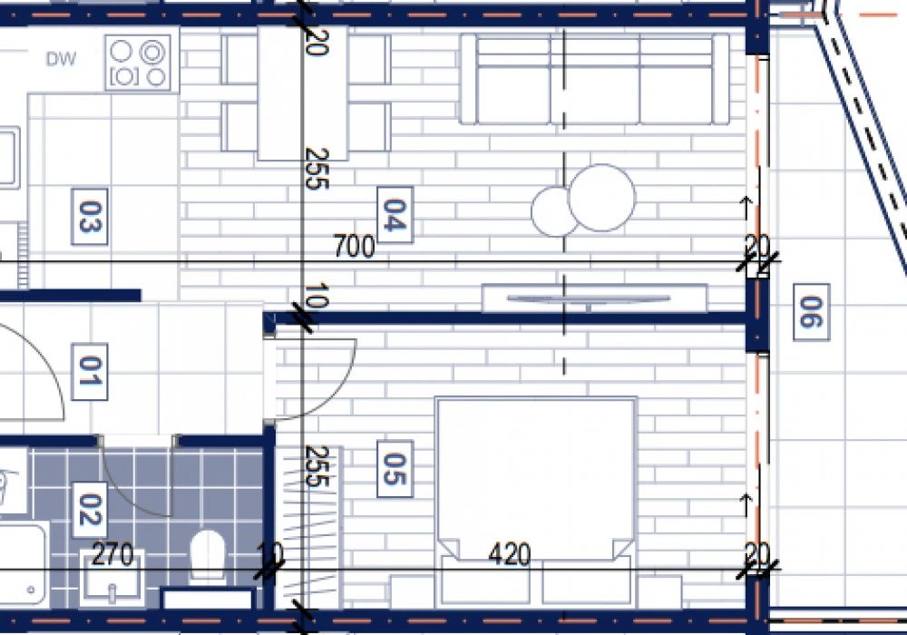 Stan na prodaju 42 m². Rafailovici. 