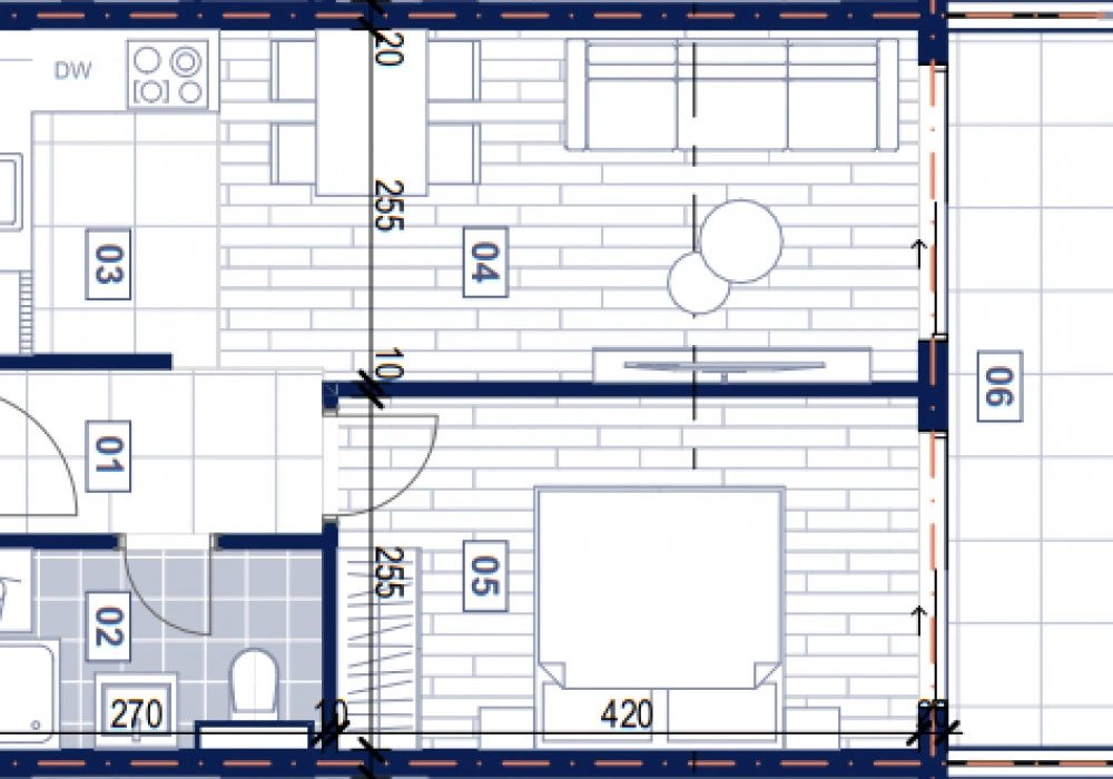 Apartments for sale 45 m². Rafailovici. 