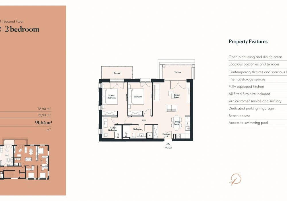 Stan na prodaju 2 собе, 92 m². Lustica. 