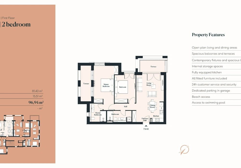 Stan na prodaju 2 собе, 97 m². Lustica. 