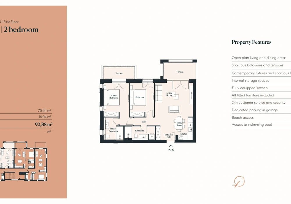 Apartments for sale 2 rooms, 93 m². Lustica. 