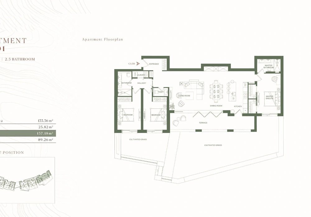 Stan na prodaju 3 собе, 240 m². Lustica. 