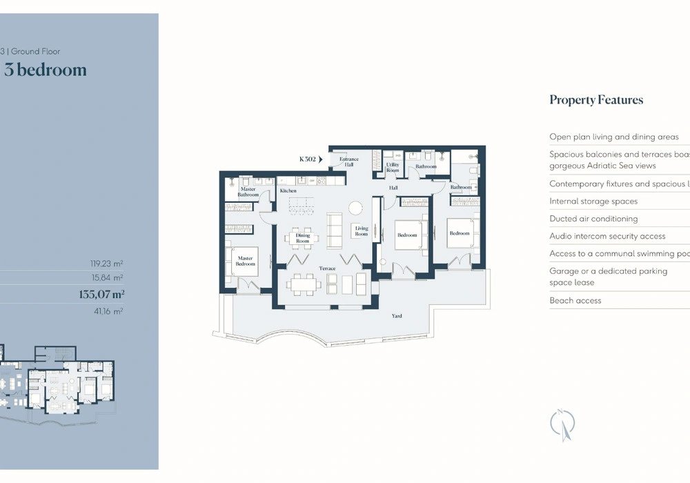 Stan na prodaju 3 собе, 177 m². Lustica. 