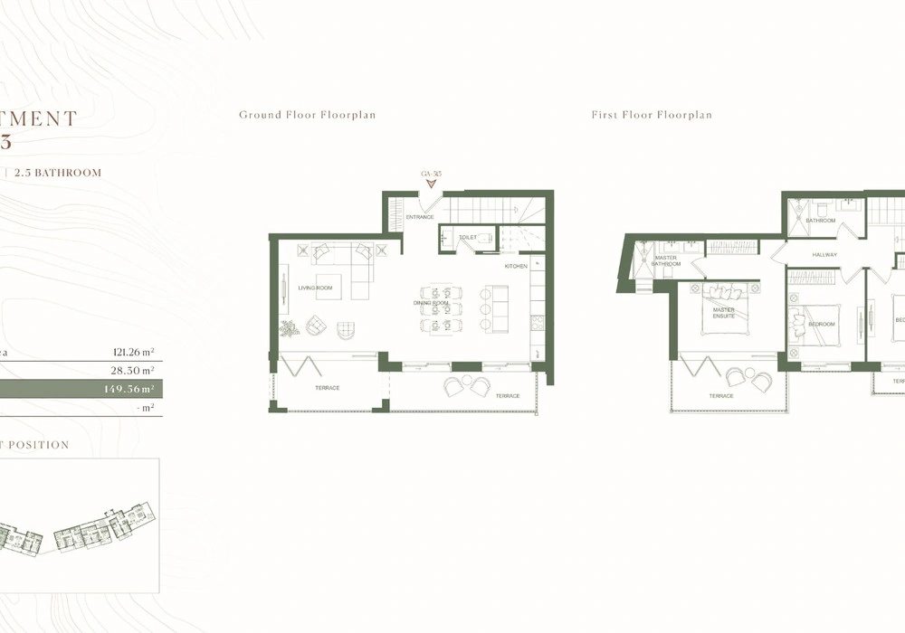 Stan na prodaju 3 собе, 150 m². Lustica. 