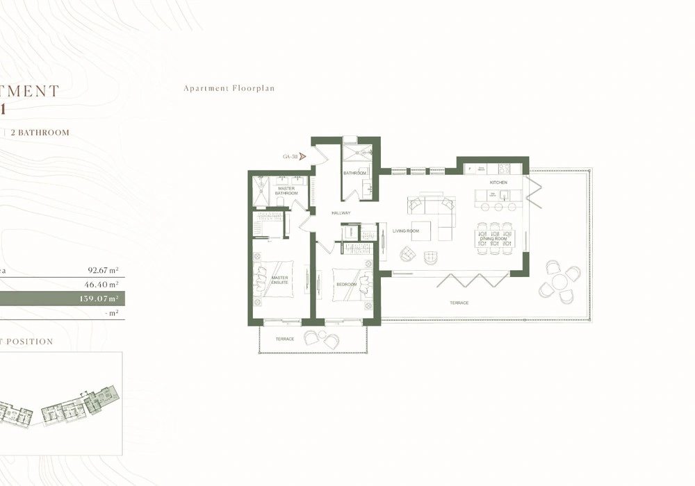 Stan na prodaju 2 собе, 139 m². Lustica. 