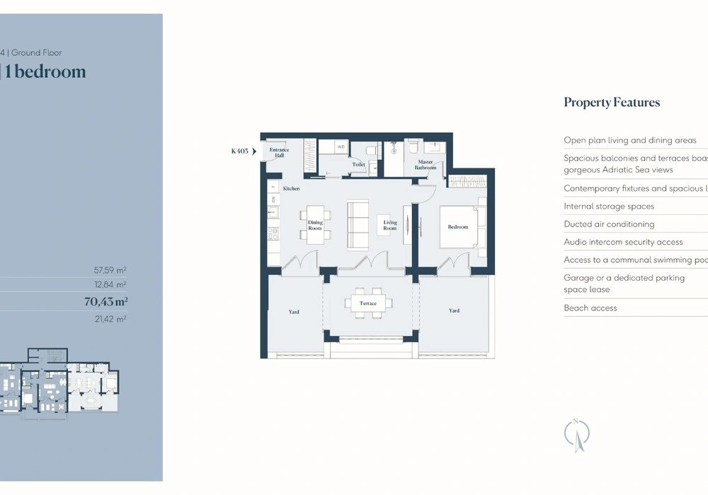 Apartments for sale 92 m². Lustica. 