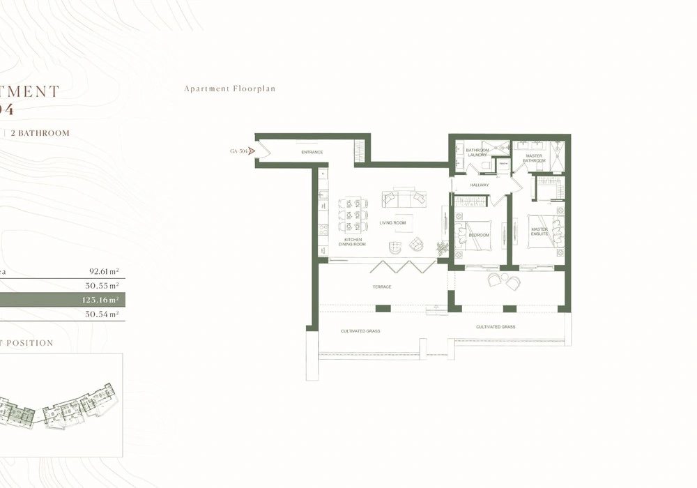 Stan na prodaju 2 собе, 154 m². Lustica. 