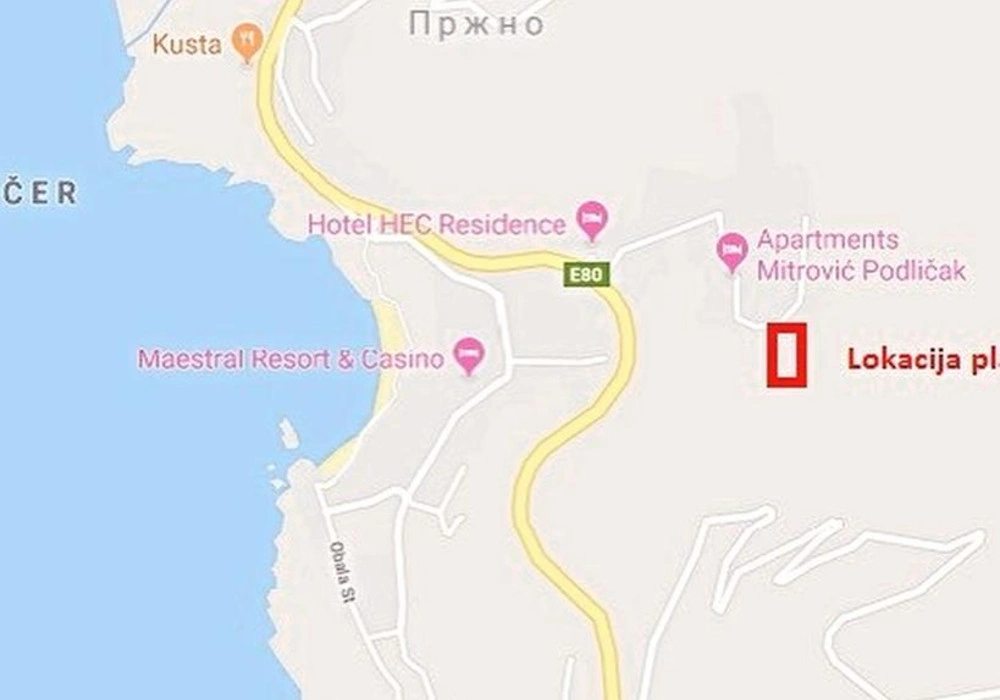 Land for sale for residential construction. Budva. 