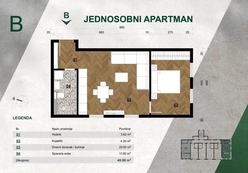 Apartments for sale 28 m². Kolašin. 