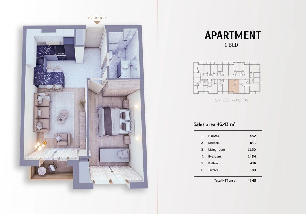 Apartments for sale 46 m². Kolašin. 