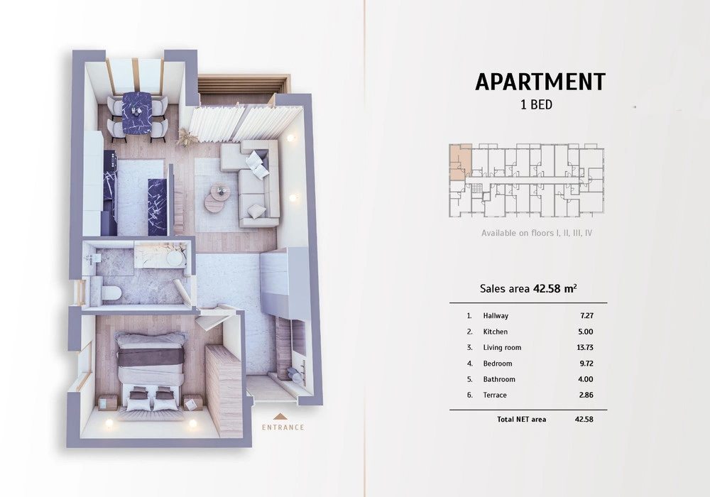 Apartments for sale 43 m². Kolašin. 