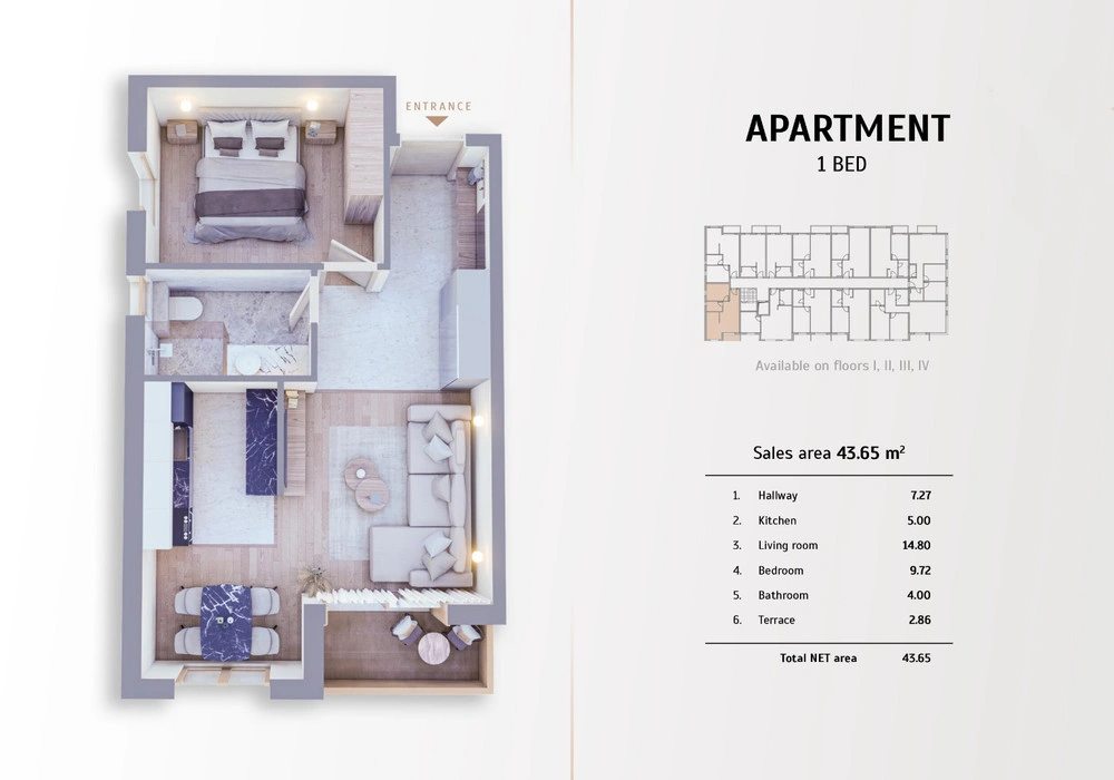 Stan na prodaju 44 m². Kolašin. 