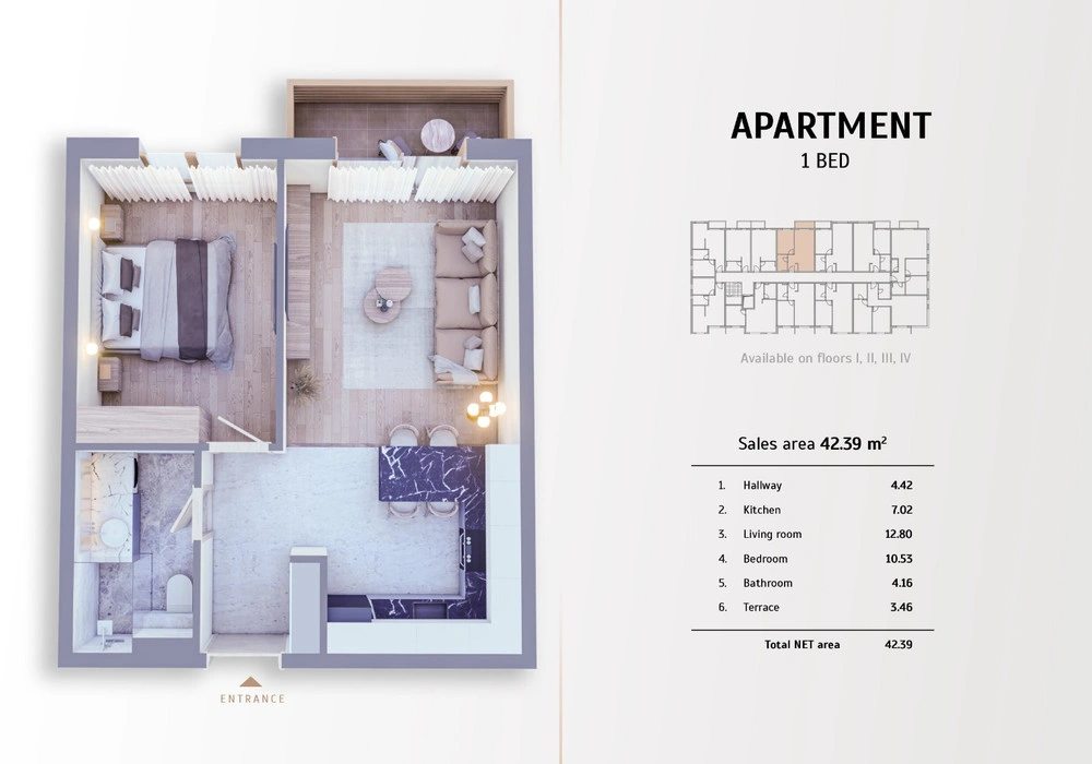 Stan na prodaju 42 m². Kolašin. 