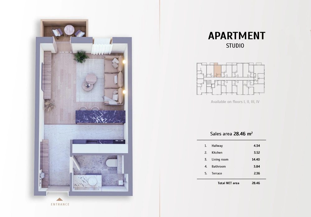 Apartments for sale 29 m². Kolašin. 