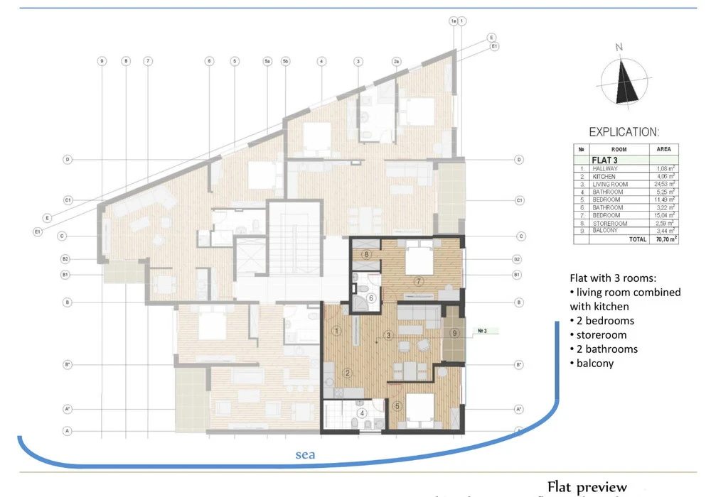 Stan na prodaju 47 m². Becici. 