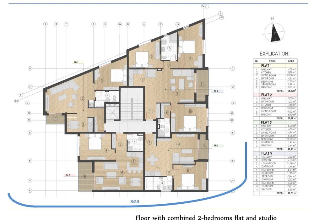 Apartments for sale 47 m². Becici. 