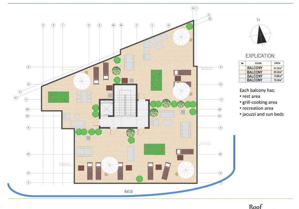 Apartments for sale 47 m². Becici. 