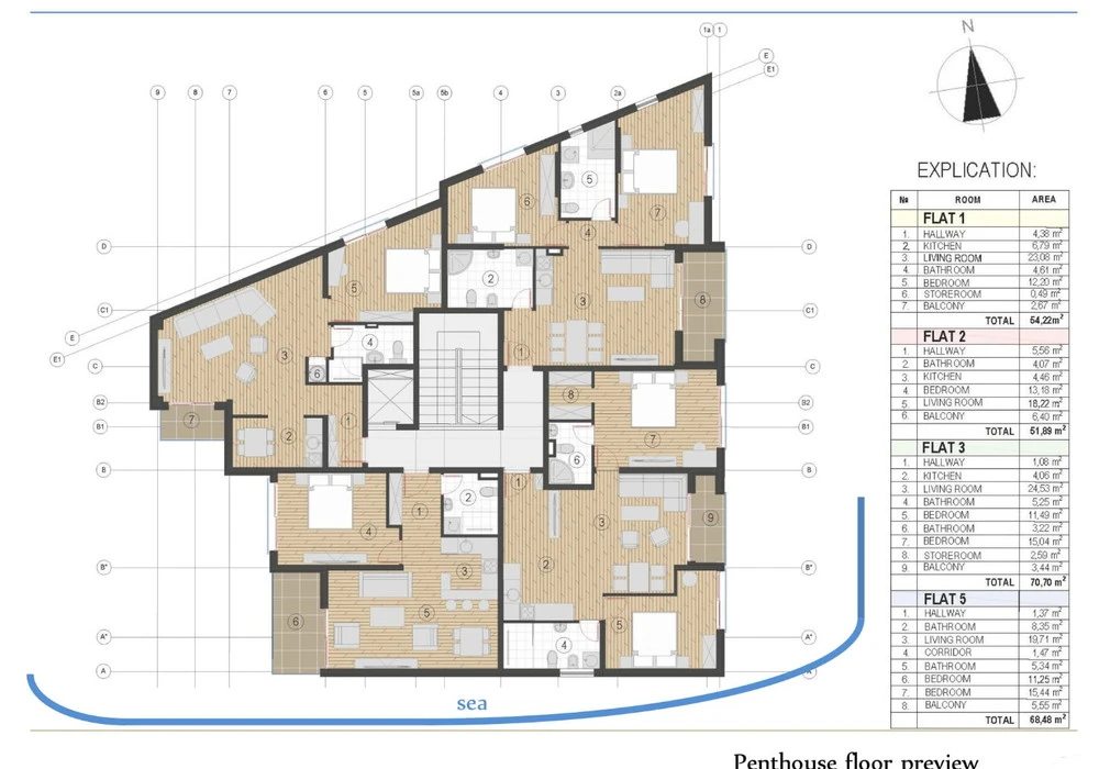 Apartments for sale 47 m². Becici. 