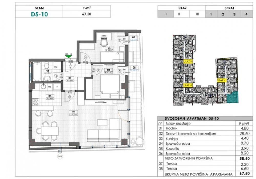 Apartments for sale 38 m². Tivat. 