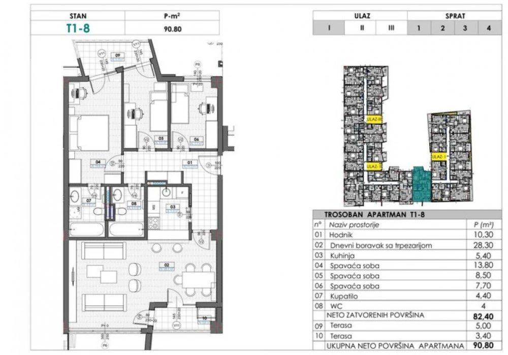 Apartments for sale 38 m². Tivat. 