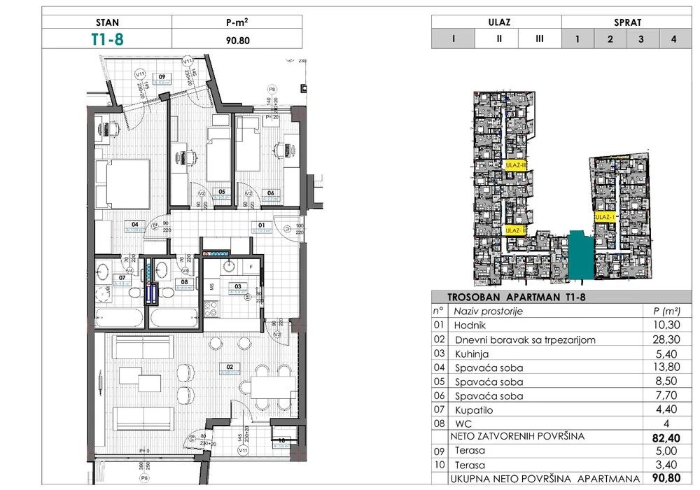 Apartments for sale 38 m². Tivat. 