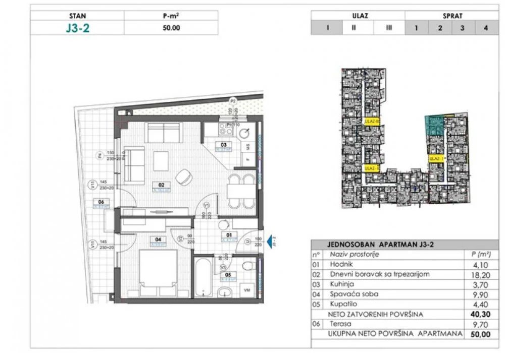 Apartments for sale 38 m². Tivat. 