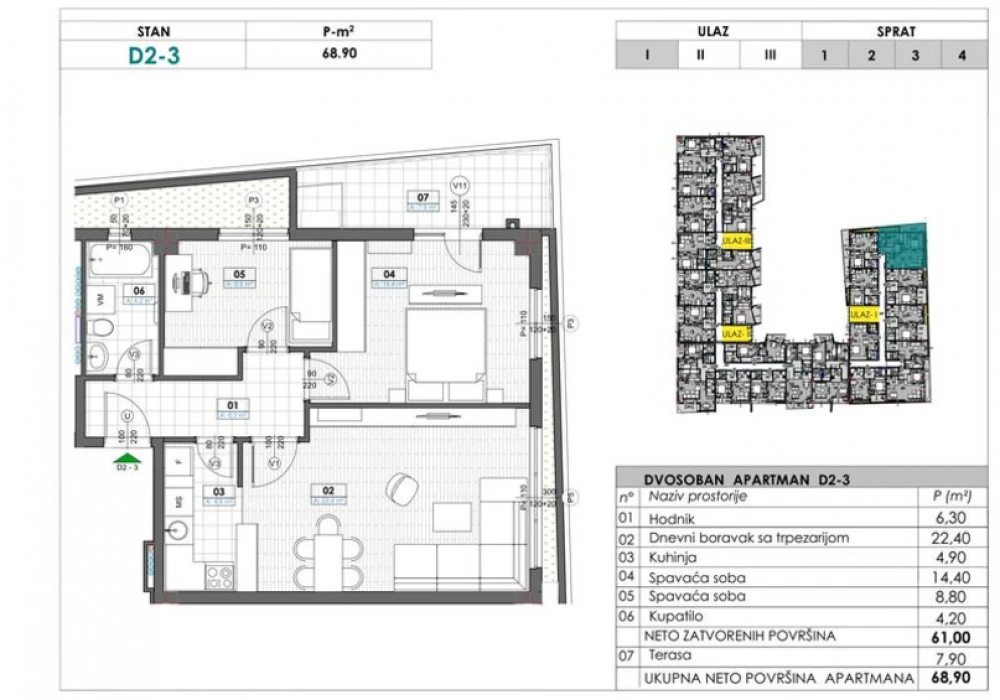 Stan na prodaju 38 m². Tivat. 