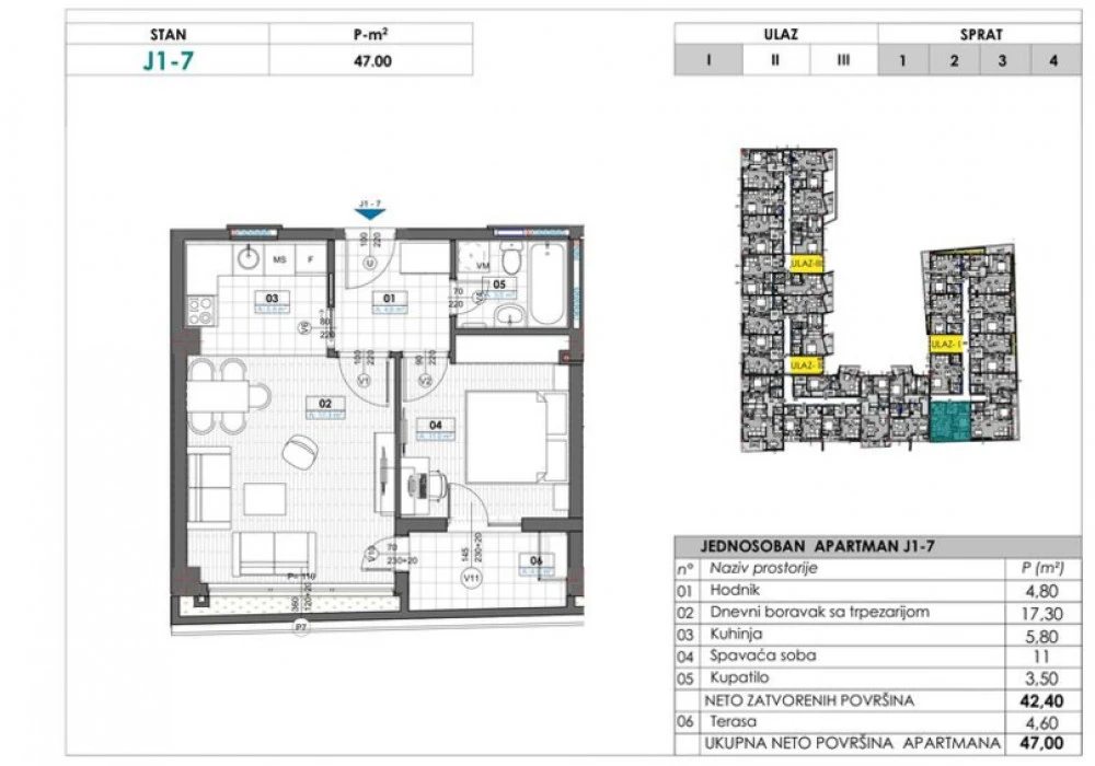 Apartments for sale 38 m². Tivat. 