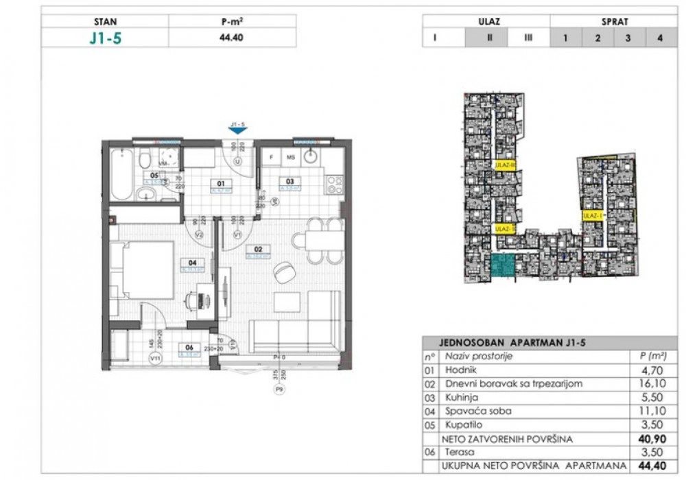 Apartments for sale 38 m². Tivat. 