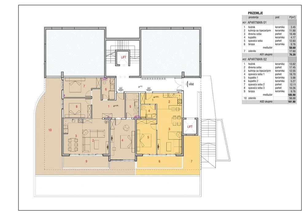 Stan na prodaju 2 собе, 69 m². Budva. 