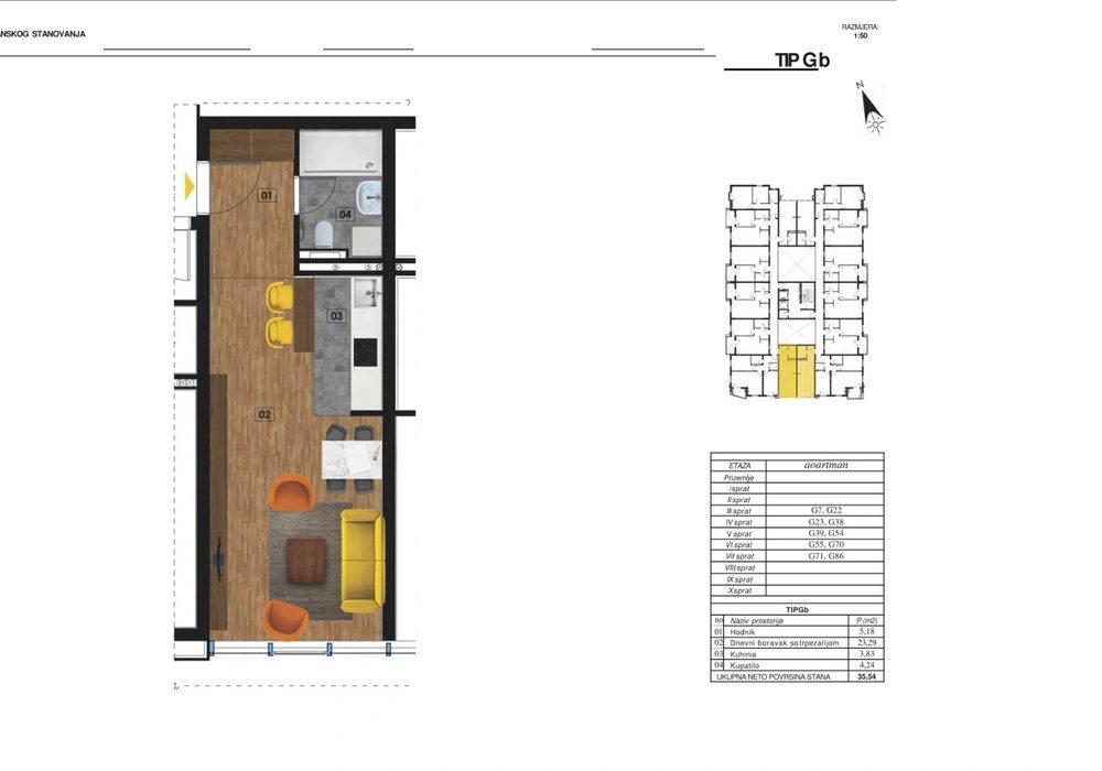 Stan na prodaju 2 собе, 73 m². Becici. 