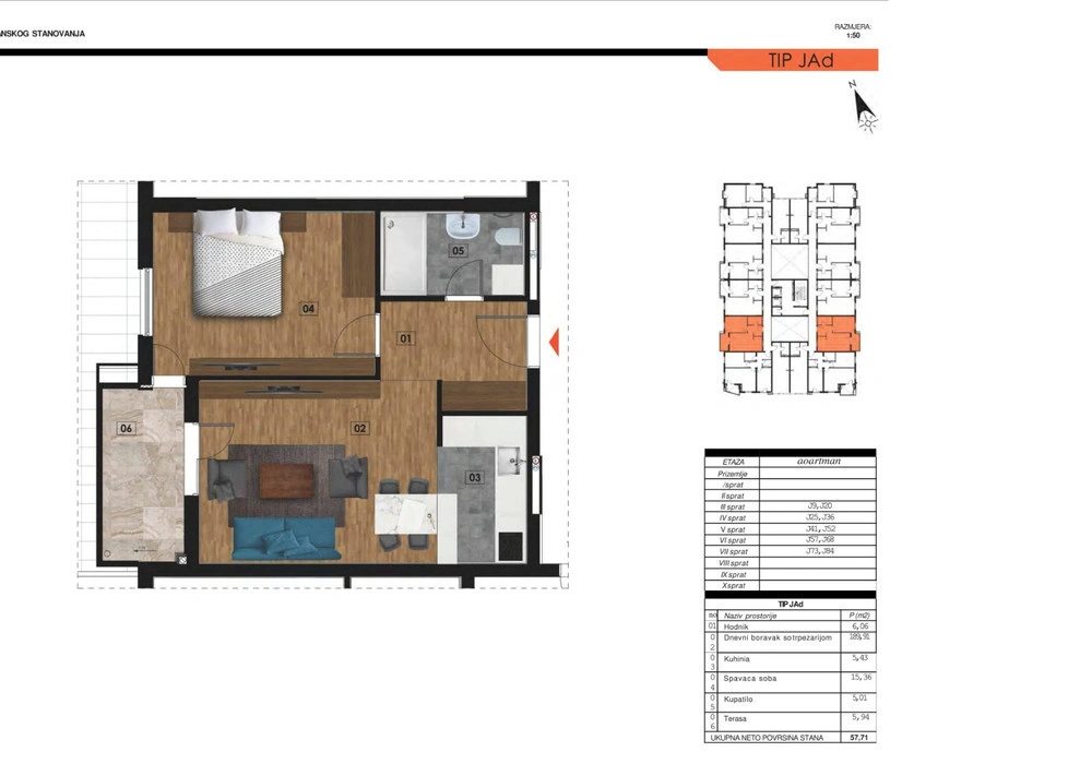 Stan na prodaju 2 собе, 73 m². Becici. 