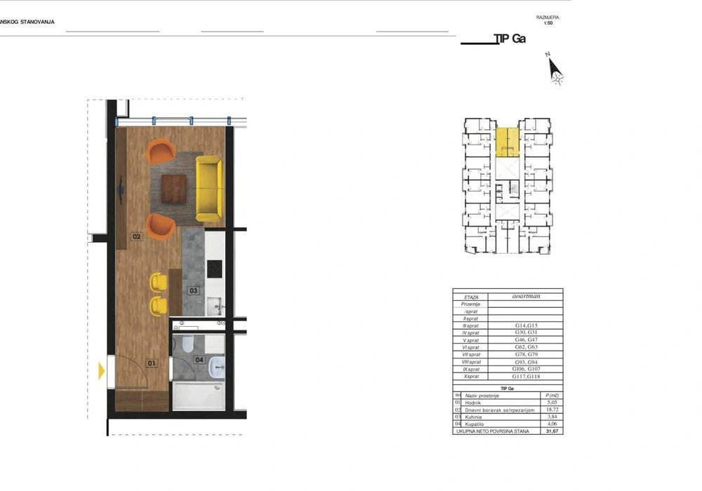 Stan na prodaju 2 собе, 73 m². Becici. 